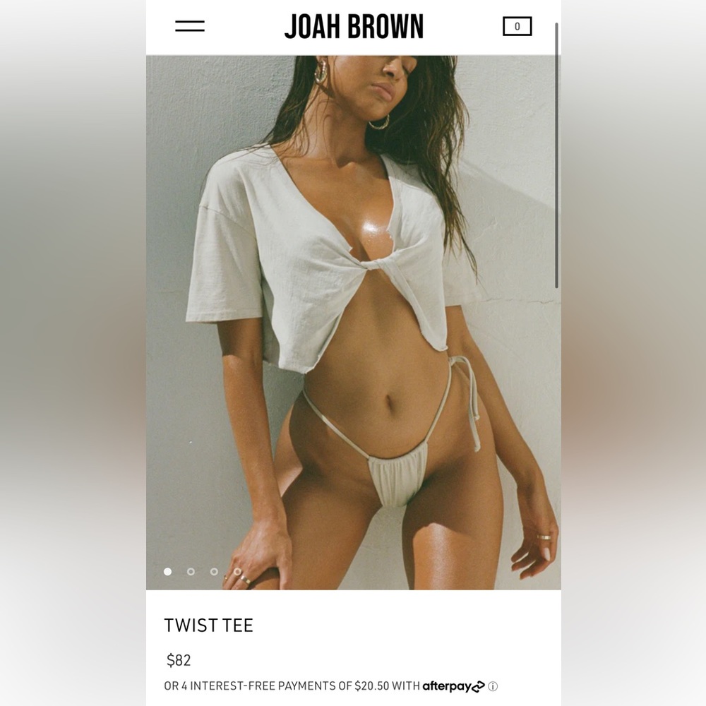 Joah Brown Twist Tee NWOT